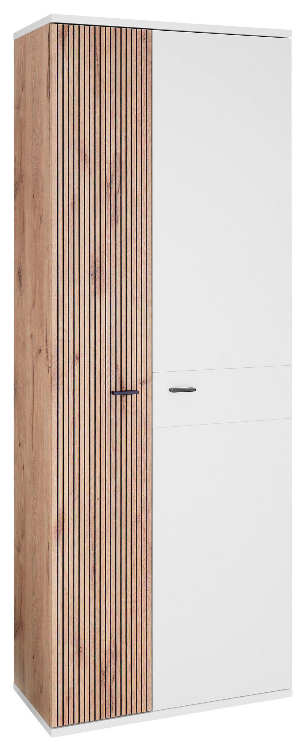 GARDEROBENSCHRANK  in 75/198/37 cm  - Eichefarben/Anthrazit, Design, Holzwerkstoff/Kunststoff (75/198/37cm) - Voleo