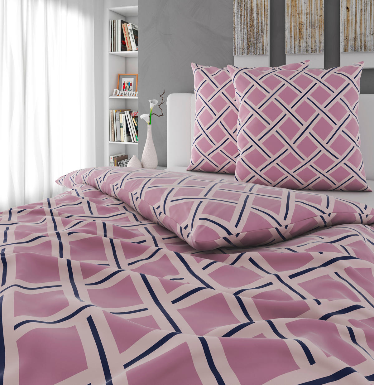 BETTWÄSCHE Satin 200/200 cm  - Mauve, Textil (200/200cm) - Novel