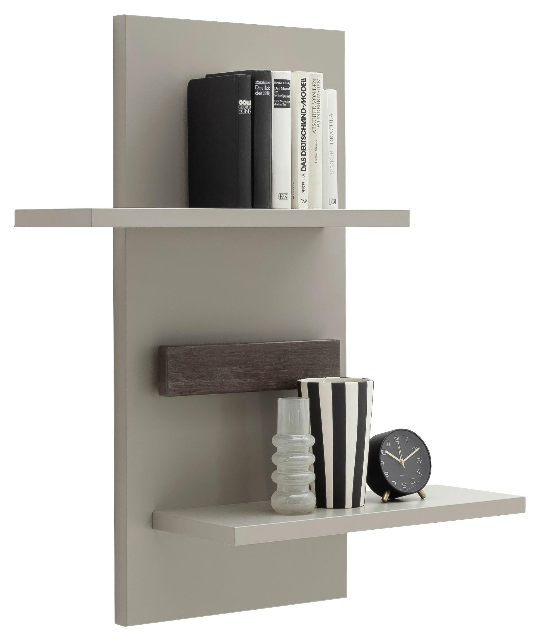 WANDBOARD massiv Grau, Eichefarben  - Eichefarben/Grau, Design, Holzwerkstoff (85/97/26cm) - Novel