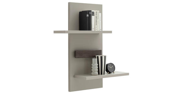 WANDBOARD massiv Grau, Eichefarben - Eichefarben/Grau, Design, Holzwerkstoff (85/97/26cm) - Novel