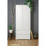 SCHRANK foliert, Melamin Weiß - Weiß, KONVENTIONELL, Holzwerkstoff (80/191/40cm) - Carryhome