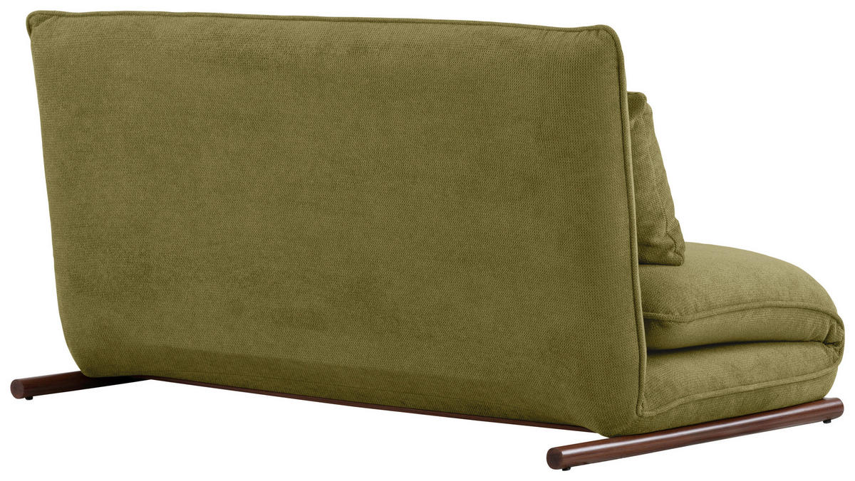 SOFA VELIN Samt Grün, Dunkelbraun  - Dunkelbraun/Grün, Design, Textil/Metall (140/97/80cm) - MID.YOU