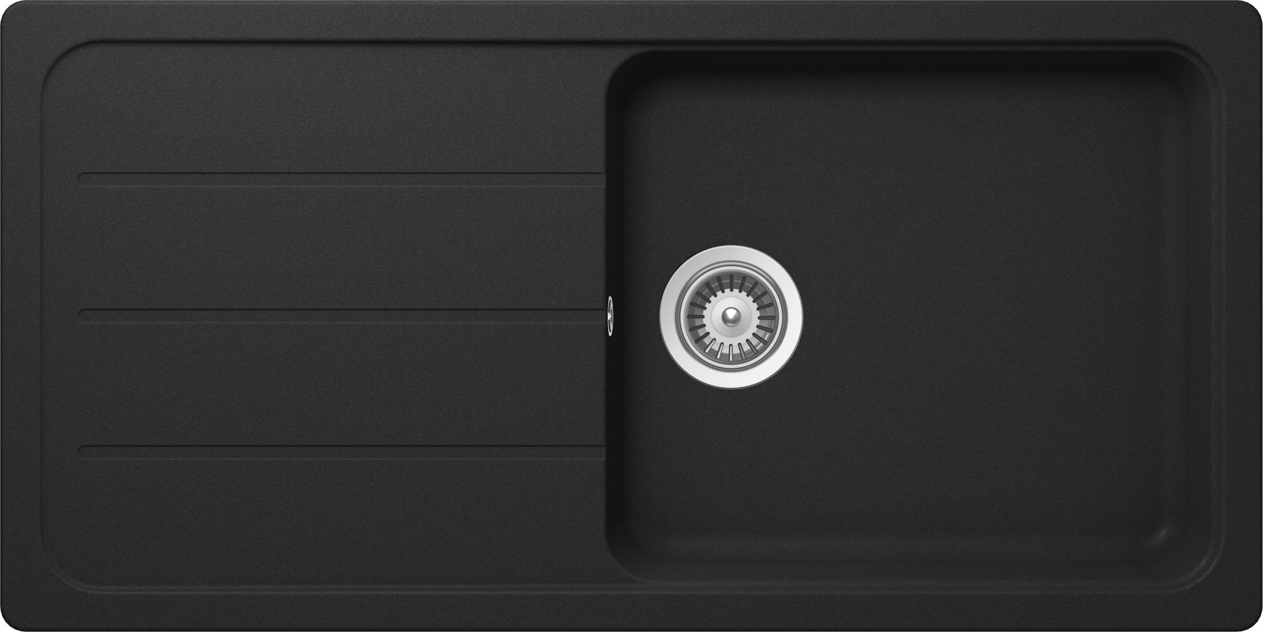 SPÜLE FOMD100LAGON  - Schwarz, Basics, Stein (100/50cm) - Schock