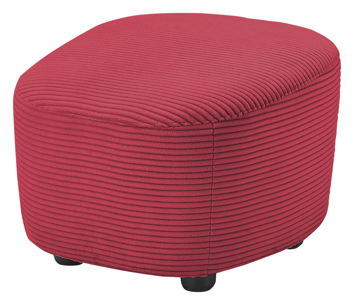 HOCKER Cord Beere  - Beere/Schwarz, Design, Kunststoff/Textil (54/41/57cm) - SetOne by Musterring