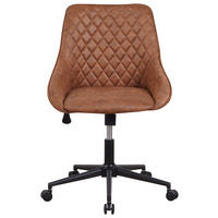 DREHSTUHL  in Mikrofaser Cognac  - Cognac/Schwarz, KONVENTIONELL, Textil/Metall (60/84/64,5cm) - MID.YOU