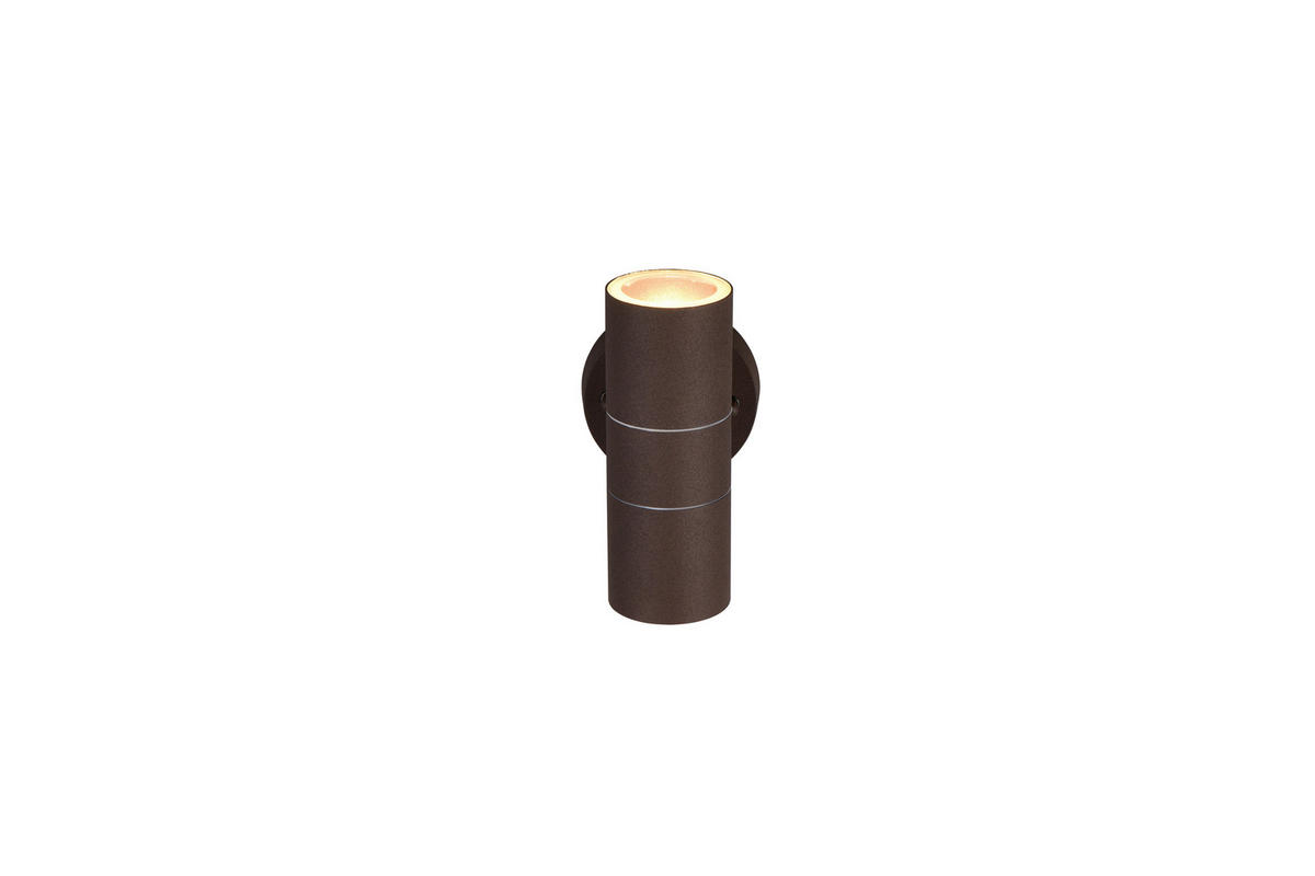 AUSSENWANDLEUCHTE Turia 16,5/9,5/11,5 cm  - Klar/Rostfarben, KONVENTIONELL, Glas/Metall (16,5/9,5/11,5cm) - Trio Leuchten