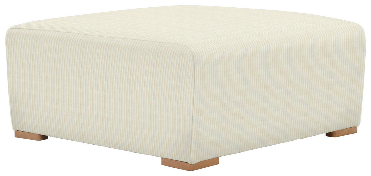 HOCKER in Textil Creme  - Buchefarben/Creme, Konventionell, Holz/Textil (101/44/92cm) - Livetastic