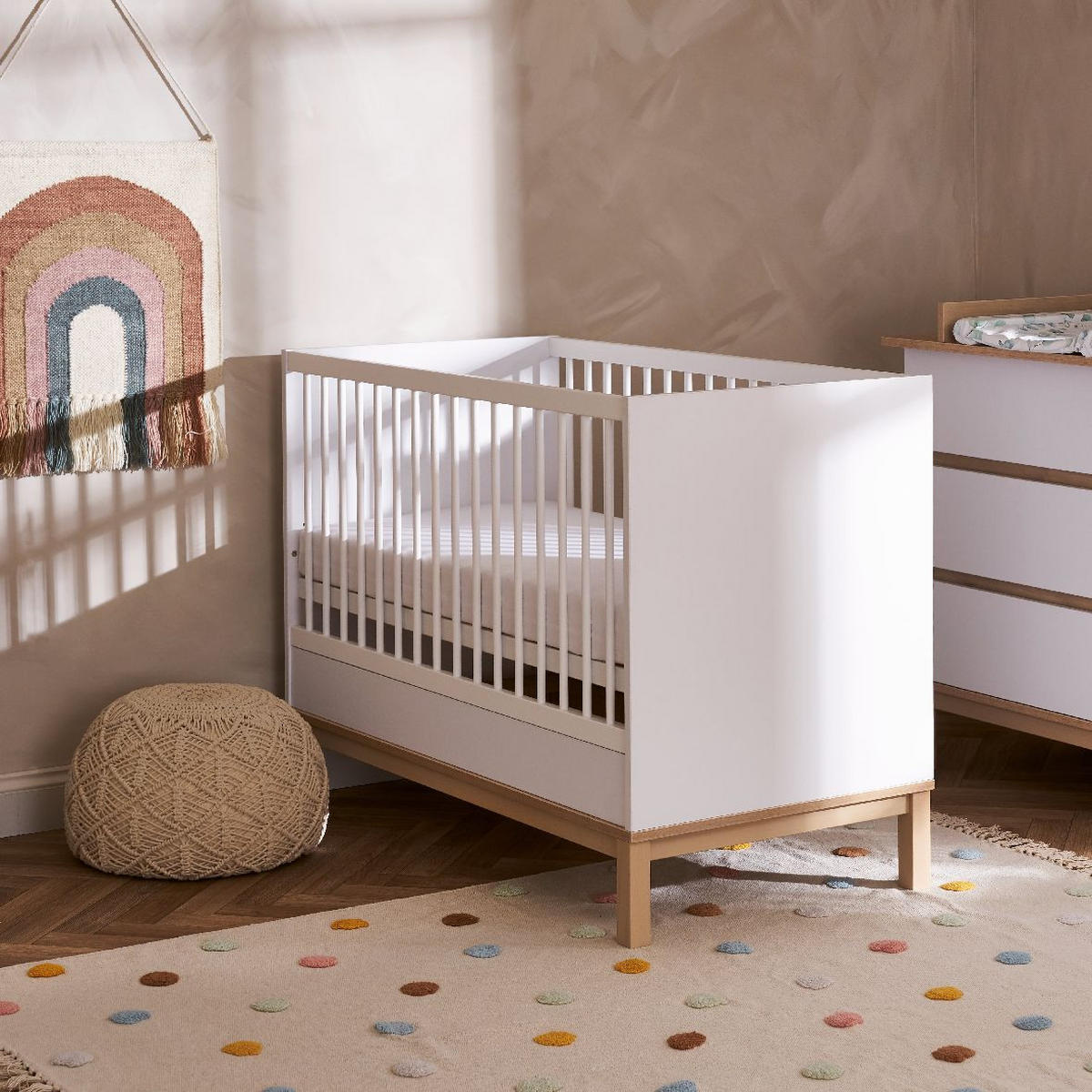 GITTERBETT Astrid 120/60 cm  - Naturfarben/Weiß, Basics, Holz/Holzwerkstoff (120/60cm) - FAKTUM