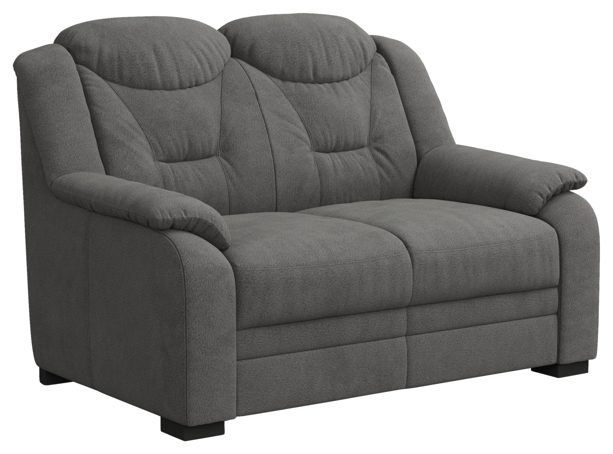 2-SITZER-SOFA in Chenille Anthrazit  - Anthrazit/Schwarz, Basics, Kunststoff/Textil (138/99/99cm) - MID.YOU