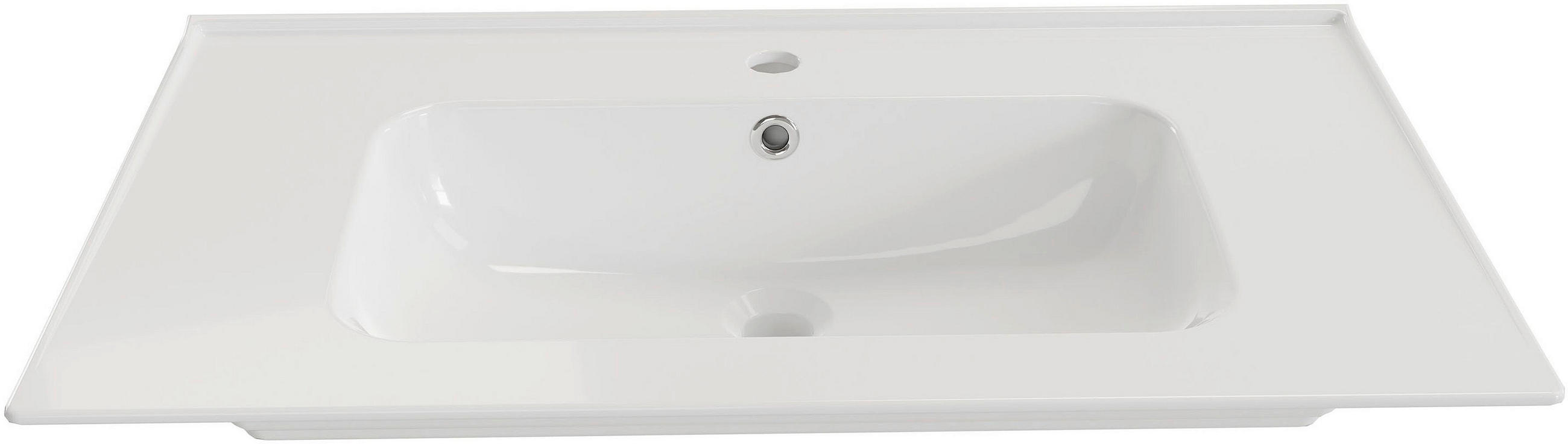 WASCHBECKEN 80/2,4/46,8 cm  - Weiß, MODERN, Keramik (80/2,4/46,8cm) - Sadena