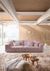 MEGASOFA Feincord Altrosa  - Schwarz/Altrosa, Design, Kunststoff/Textil (290/86/127cm) - Pure Home Lifestyle
