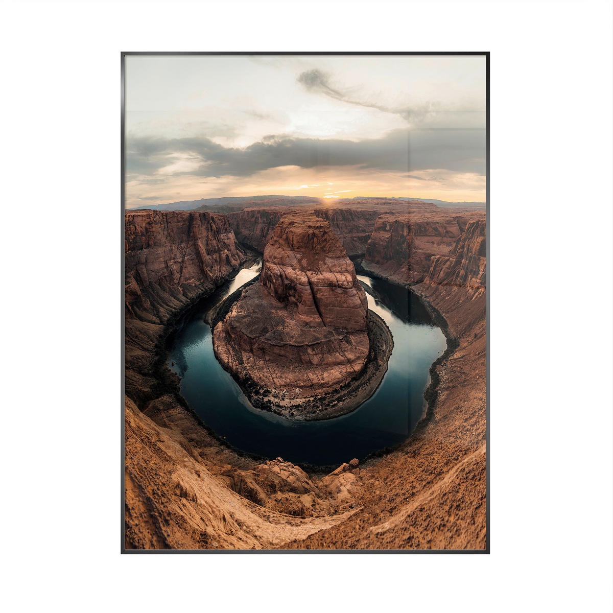 GLASBILD Landschaft & Natur 80/120 cm  - Multicolor, Basics, Glas/Holz (80/120cm)