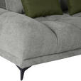 ECKSOFA in Flachgewebe Grau  - Dunkelgrün/Schwarz, KONVENTIONELL, Textil/Metall (291/175cm) - Carryhome