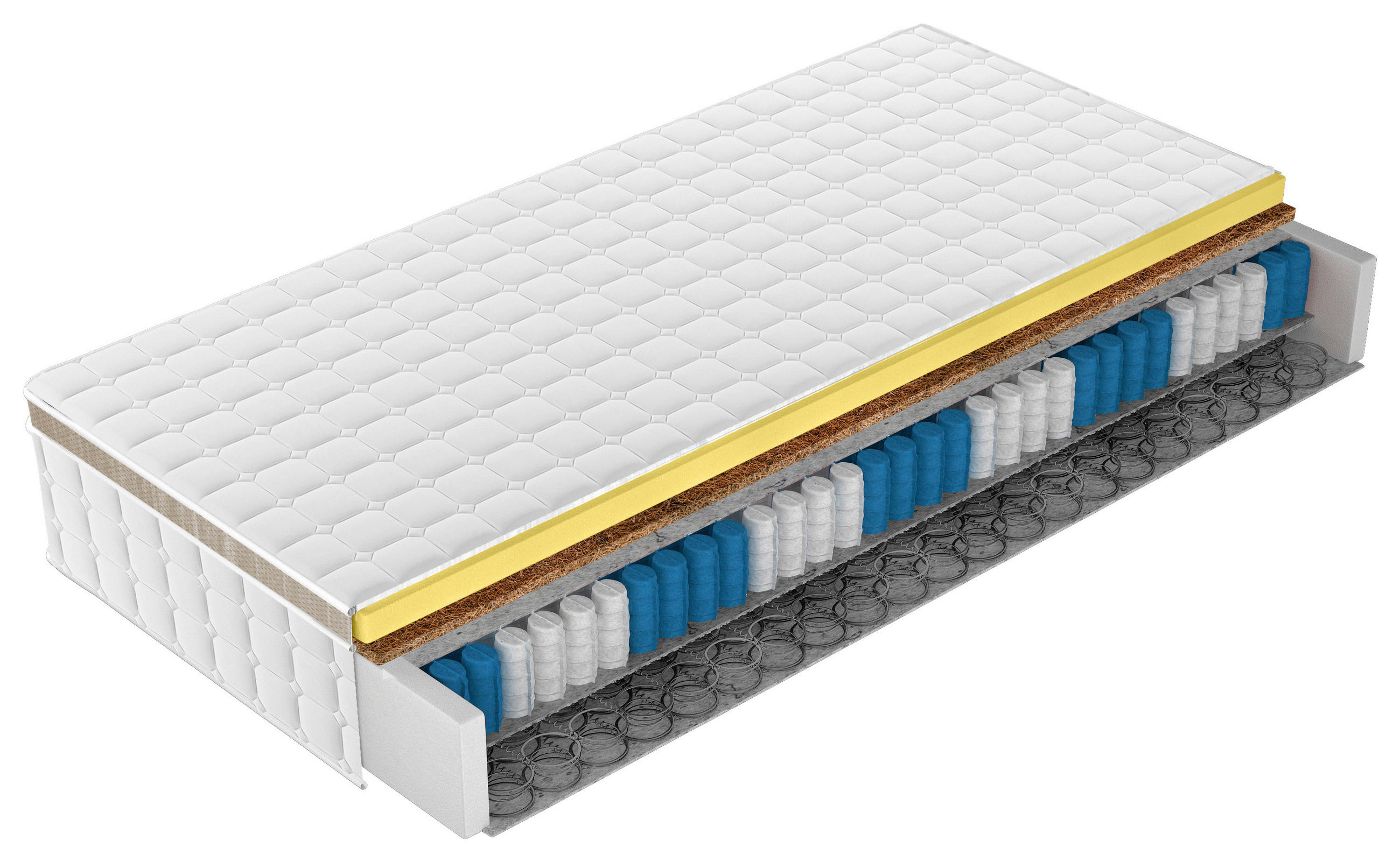 BOXSPRINGMATRATZE - Weiß, Textil (140/200cm)
