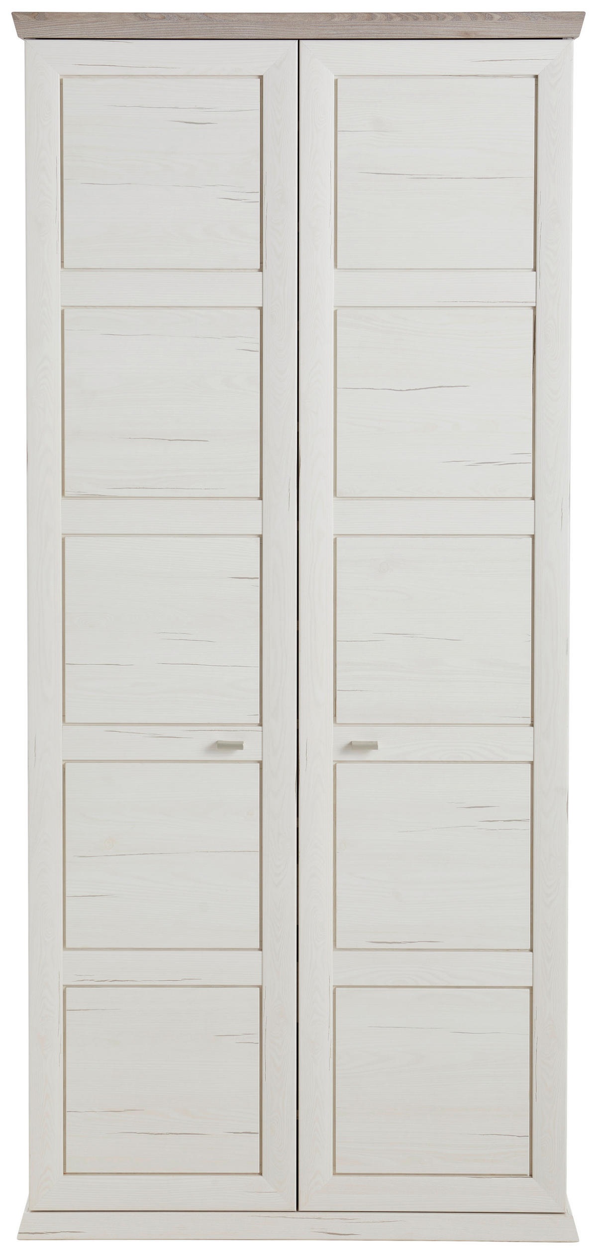 OMARA ZA ČEVLJE siva, bela - siva/barve niklja, Trendi, kovina/leseni material (90,2/196,7/38,5cm) - Hom`in