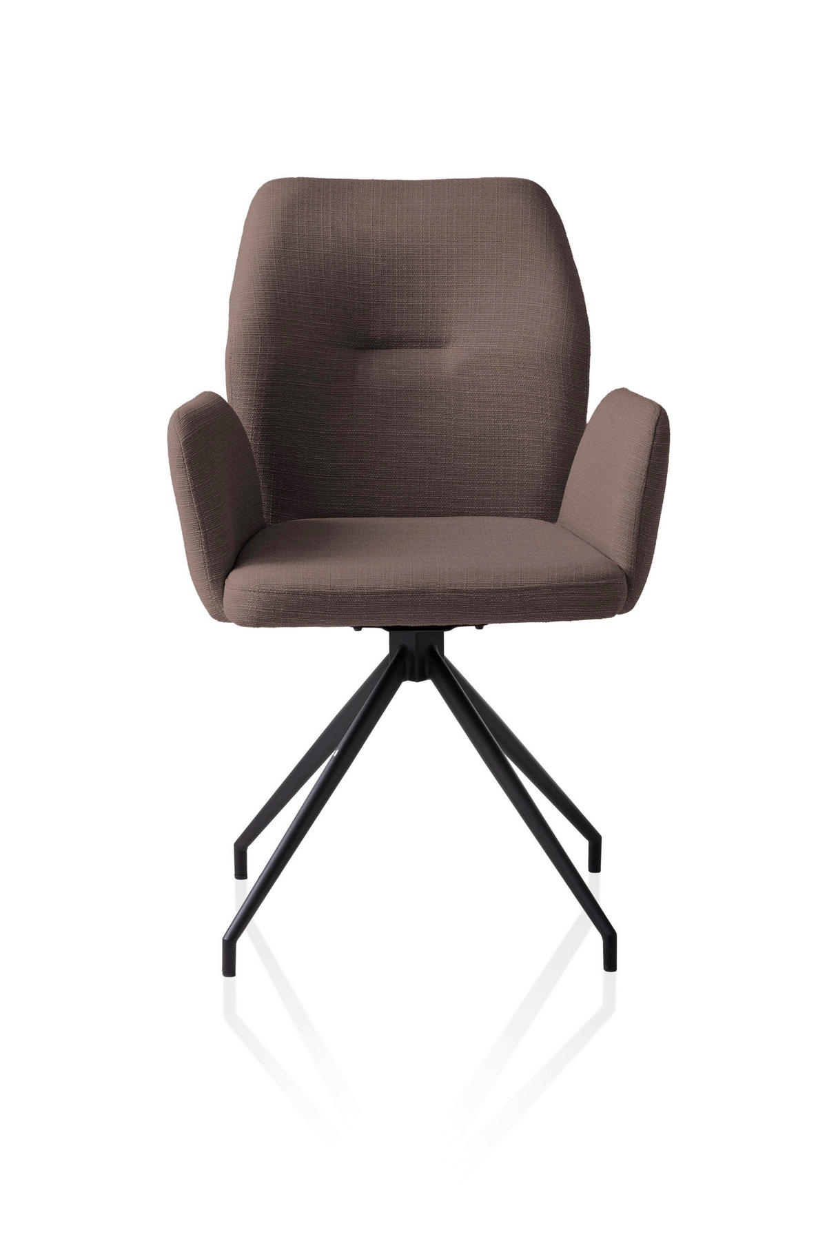 OTOČNÁ STOLIČKA, tkaná textília, hnedá - hnedá/čierna, Modern, kov/textil (59/88/58cm) - Livetastic