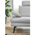 ECKSOFA in Echtleder Weiß  310/180 cm  - Schwarz/Weiß, Design, Leder/Metall (310/180cm) - Dieter Knoll