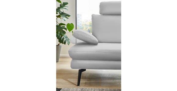 ECKSOFA in Echtleder Weiß 310/180 cm - Schwarz/Weiß, Design, Leder/Metall (310/180cm) - Dieter Knoll