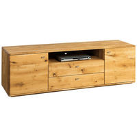 TV-ELEMENT Denver Holz Eichefarben  - Champagner/Eichefarben, KONVENTIONELL, Holz/Metall (180/55/48cm) - Linea Natura