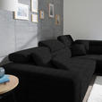 ECKSOFA  in Mikrofaser Graphitfarben  301/207 cm  - Chromfarben/Graphitfarben, Design, Textil/Metall (301/207cm) - Xora