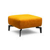 HOCKER Samt Gelb  - Gelb/Schwarz, Design, Textil/Metall (70/70/46cm) - SENSOO
