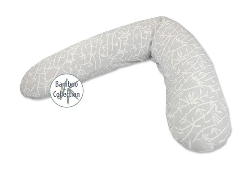 STILLKISSEN 190 cm BAMBOO COLLECTION   - Hellgrau/Weiß, Basics, Textil (190cm) - Theraline