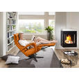 RELAXSESSEL in Leder Orange  - Schwarz/Orange, Design, Leder/Metall (75/106/88cm) - Dieter Knoll