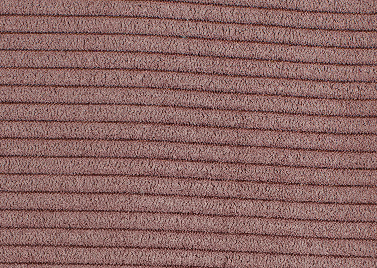 ECKSOFA in Velours, Feincord Altrosa  - Schwarz/Altrosa, Design, Textil/Metall (280/254cm) - Beldomo Style