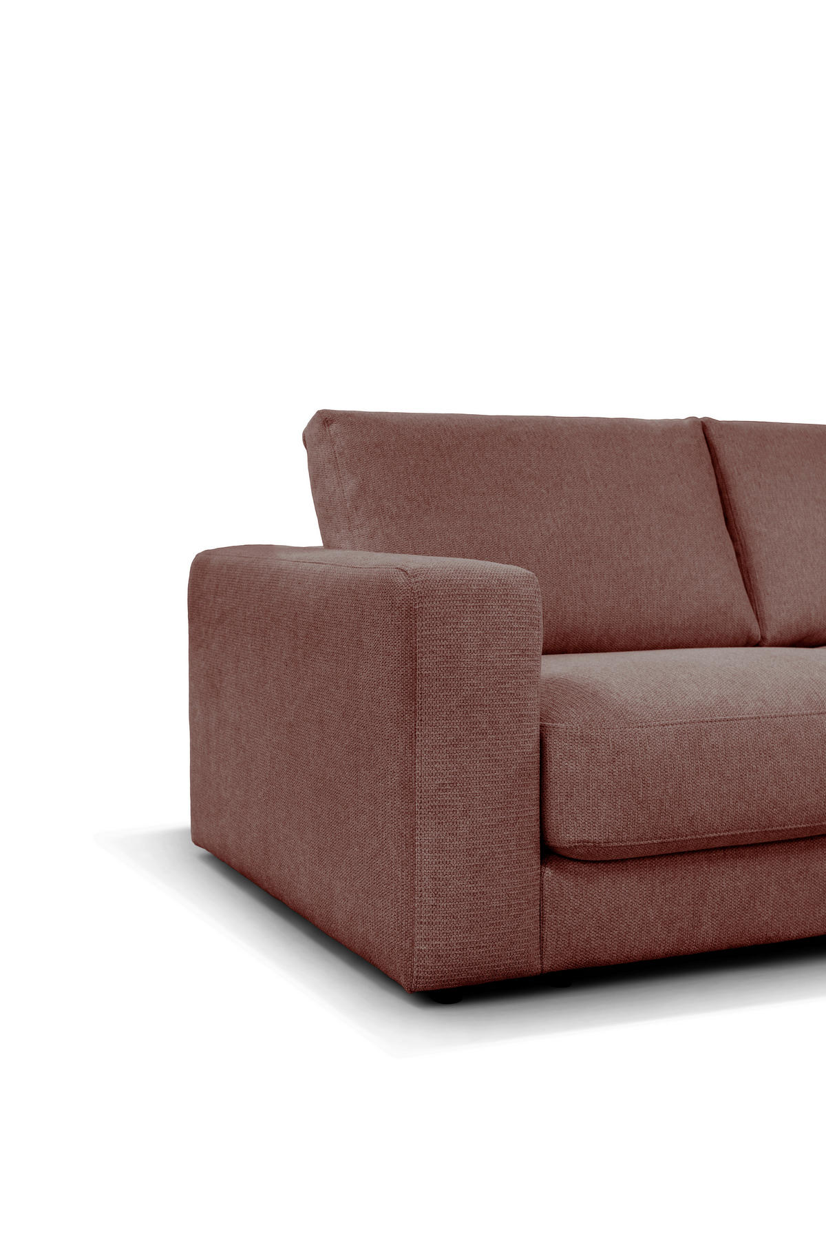 ECKSOFA VIGO Rot  - Rot/Schwarz, Design, Textil (303cm) - MID.YOU