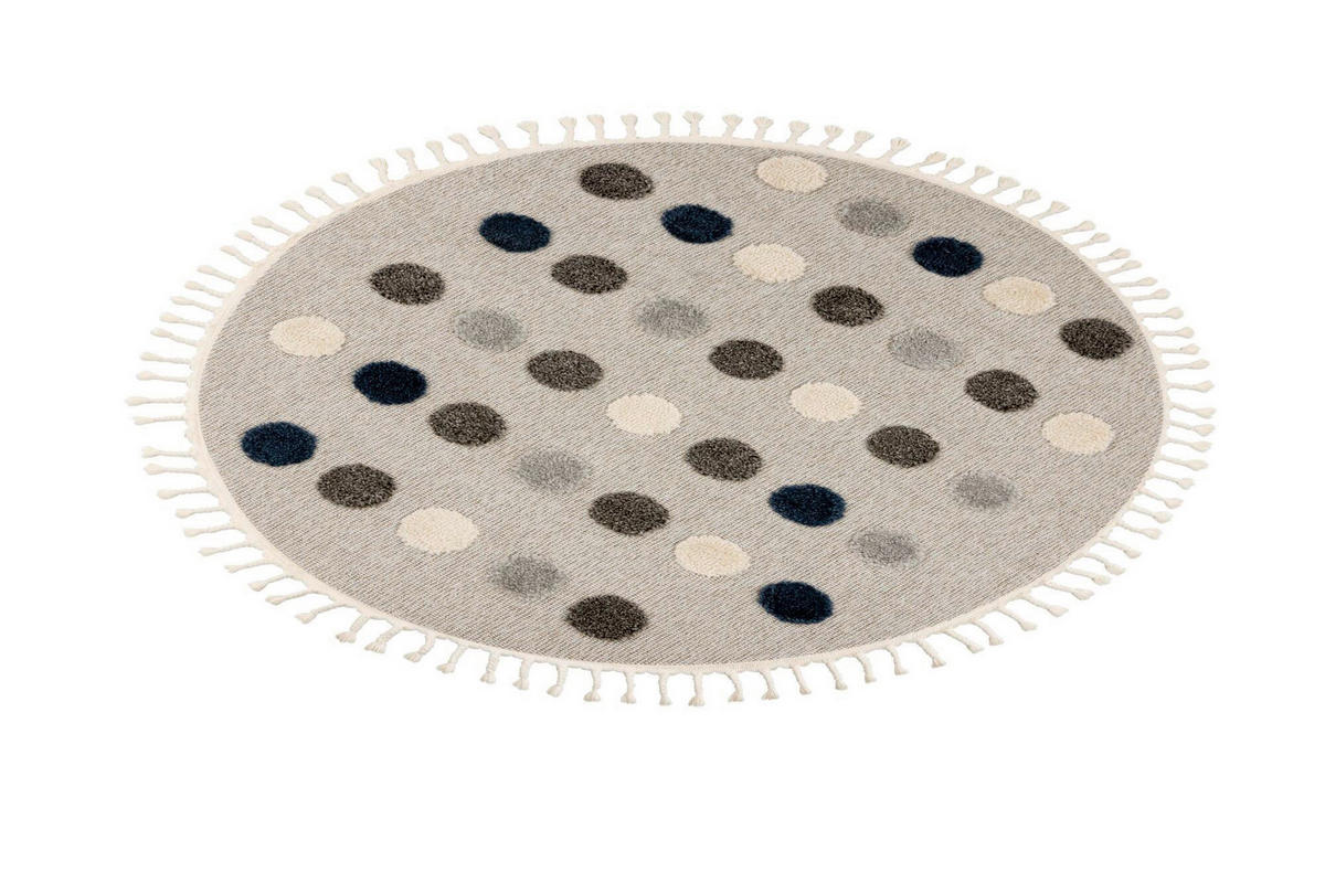 FLACHWEBETEPPICH 133/133 cm Grau  - Grau, Basics, Textil (133/133cm) - Kayoom