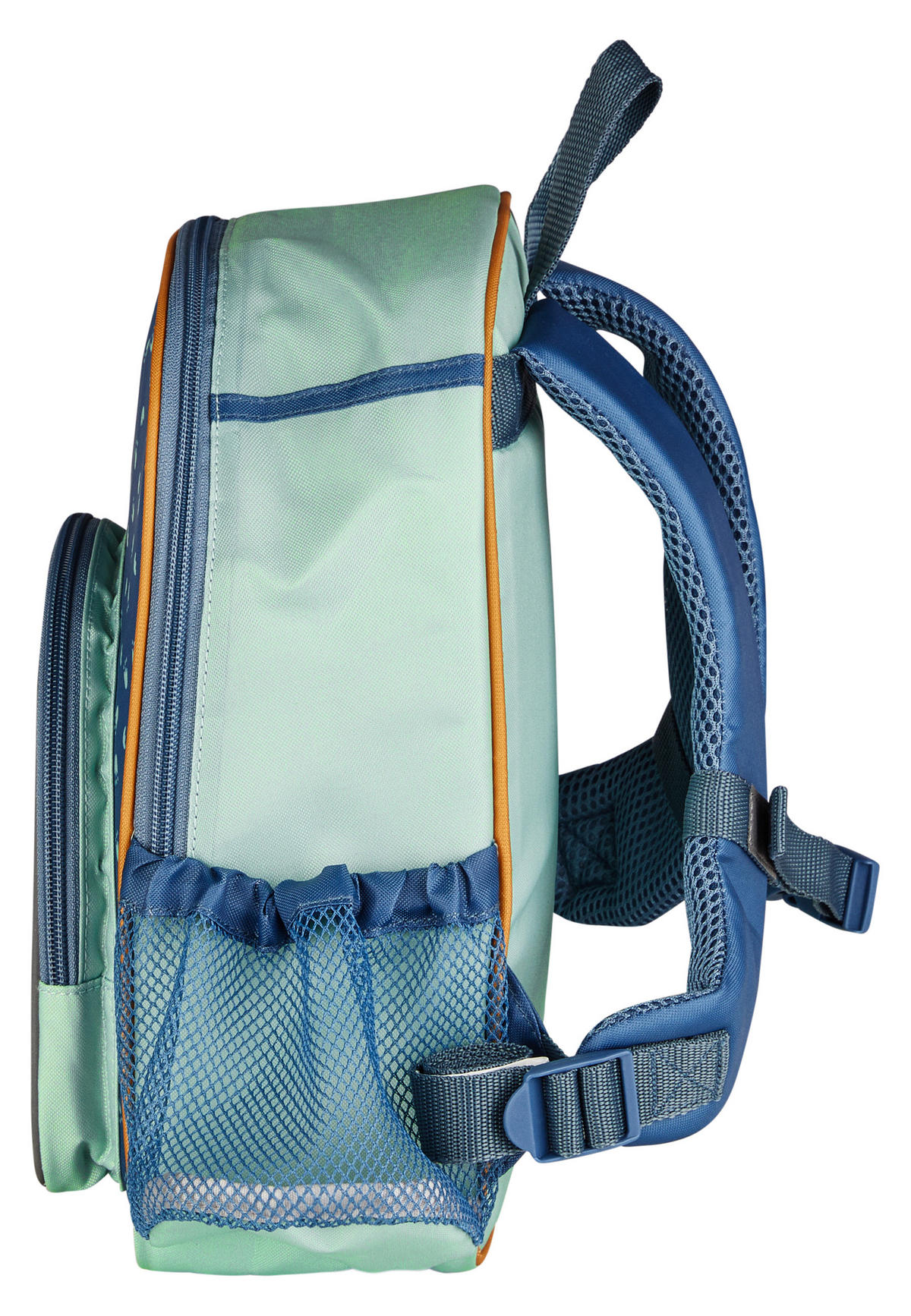 KINDERRUCKSACK Rexi  - Blau/Hellgrün, Basics, Textil (30/24/10cm) - Sterntaler