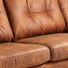 3-SITZER-SOFA Lederlook Cognac  - Cognac/Schwarz, Design, Holz/Textil (257/89/92cm) - Carryhome