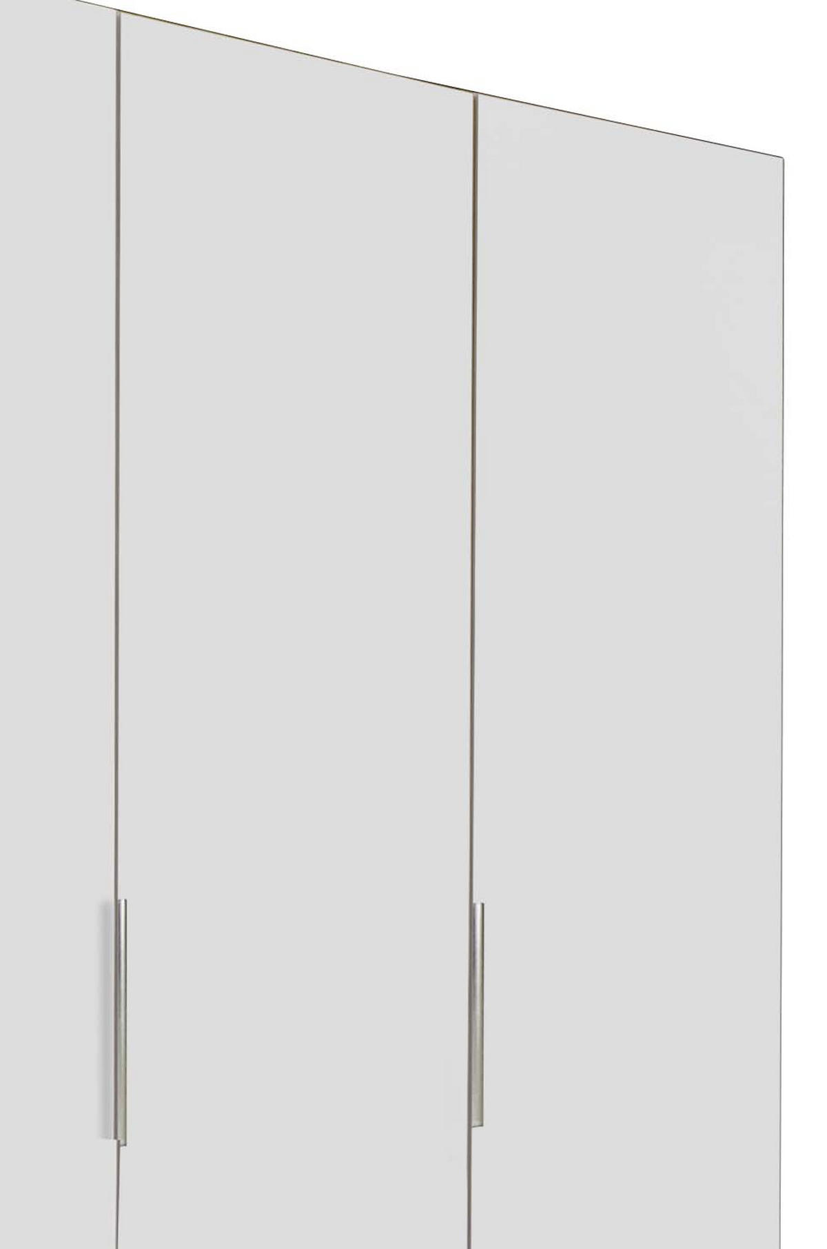 DREHTÜRENSCHRANK  in Weiß, Eichefarben  - Chromfarben/Eichefarben, MODERN, Holzwerkstoff/Kunststoff (150/216/58cm) - MID.YOU