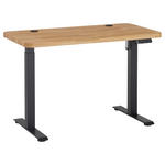 SCHREIBTISCH 120/60/76-119 cm Eichefarben elektrisch höhenverstellbar  - Eichefarben/Schwarz, MODERN, Holz/Metall (120/60/76-119cm) - Linea Natura