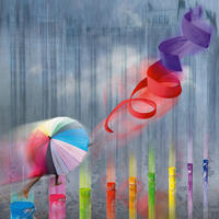 KUNSTDRUCK 14/14 cm  - Multicolor/Grau, Basics, Papier (14/14cm) - Monee