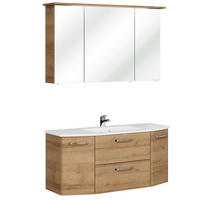 BADEZIMMER 3-teilig  in 115 cm  - Chromfarben/Eichefarben, KONVENTIONELL, Keramik/Holzwerkstoff (115cm) - Pelipal