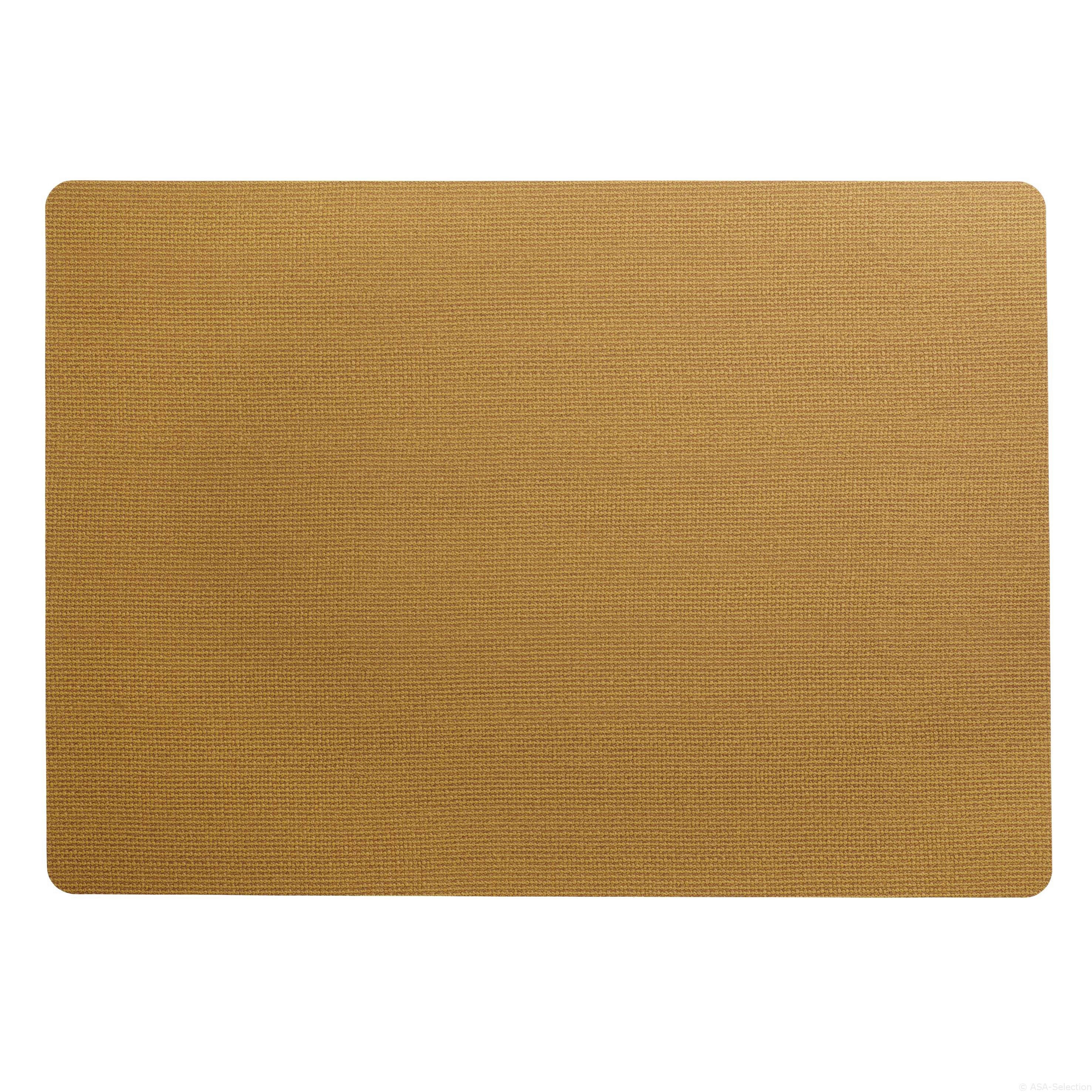 TISCHSET SISAL OPTIC PLACEMATS Kunststoff Gelb 46/33 cm  - Gelb, Basics, Kunststoff (46/33cm) - ASA
