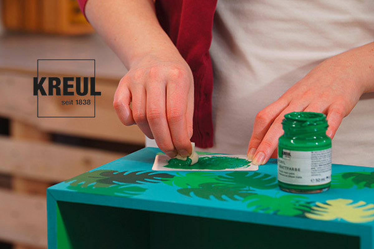 ACRYLFARBE - Blau/Gelb, KONVENTIONELL (22/5/8,5cm)