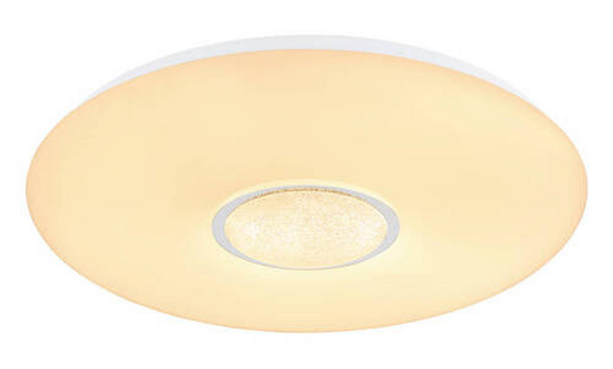 LED-DECKENLEUCHTE 40 W  48,5/7,2 cm    - Klar/Weiss, Design, Glas/Kunststoff (48,5/7,2cm) - Globo
