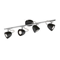 DECKENLEUCHTE Gemma   - Chromfarben/Schwarz, Design, Metall (10/65cm)