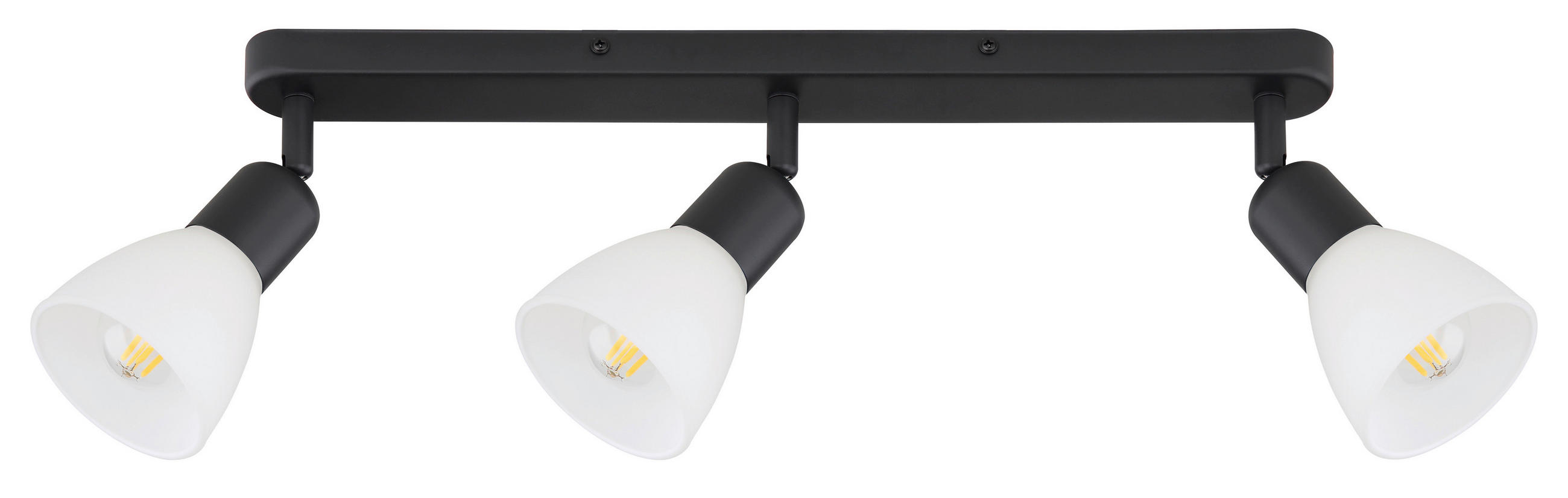 BODOVÉ SVÍTIDLO, 40 W/E14, 65/9,5/4 cm - černá, Konvenční, sklo (65/9,5/4cm)
