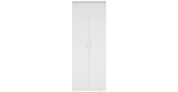 KLEIDERSCHRANK 72/194/54 cm 2-türig  - Silberfarben/Weiß, Basics, Holzwerkstoff/Kunststoff (72/194/54cm) - Xora