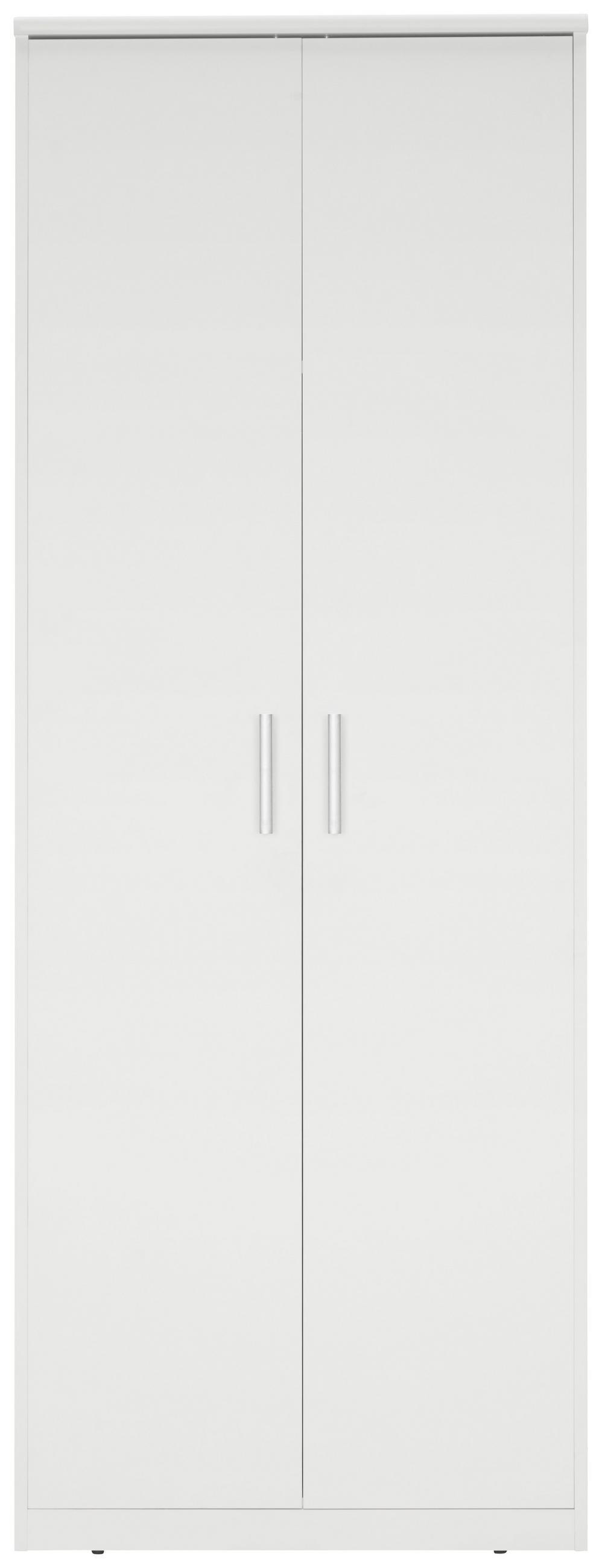 RUHÁSSZEKRÉNY fehér  - ezüstszínű/fehér, Konventionell, műanyag/faalapú anyag (72/194/54cm) - Xora