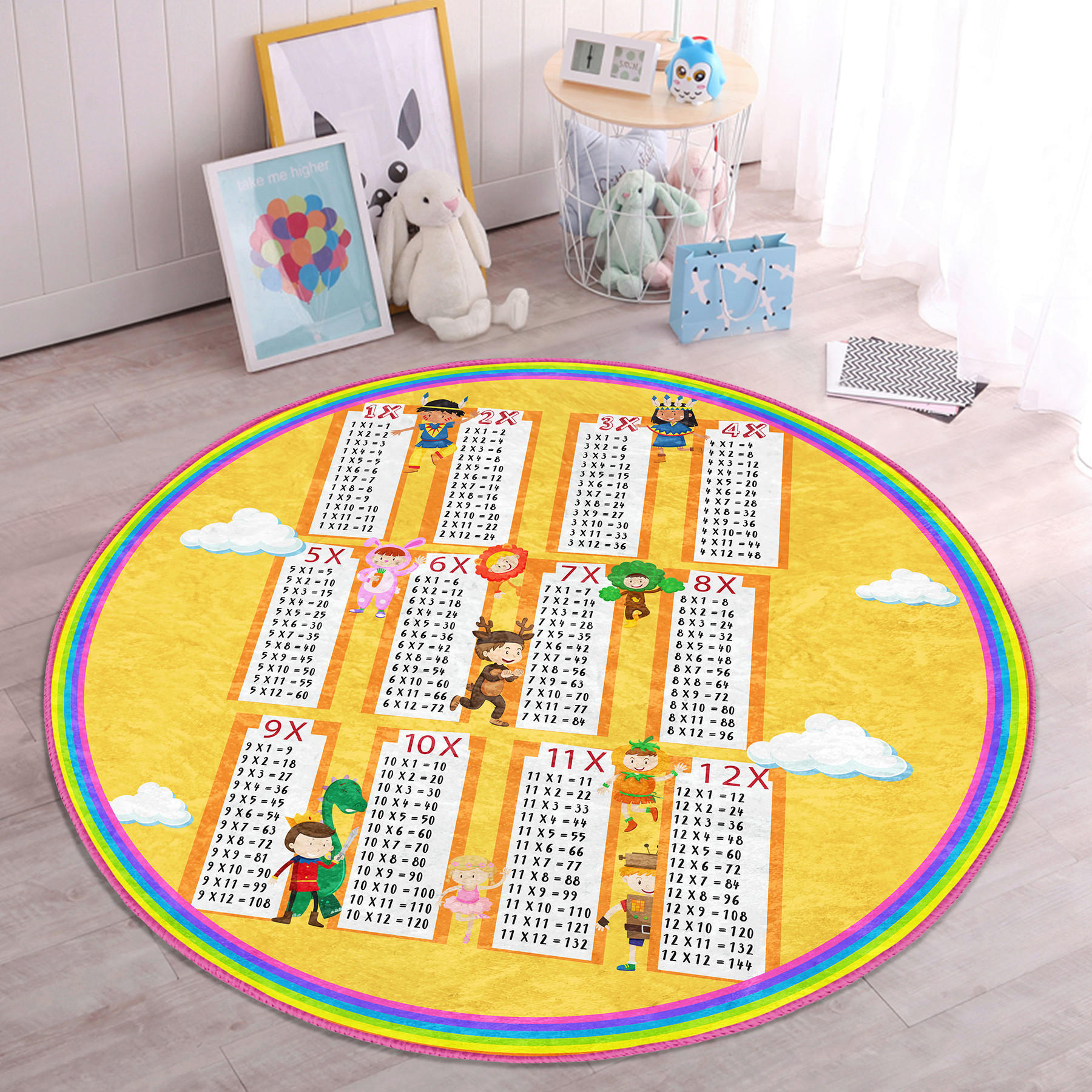 KINDERTEPPICH  Wohnzimmer 150/150 cm Multicolor rund  - Multicolor, Basics, Textil (150/150cm)
