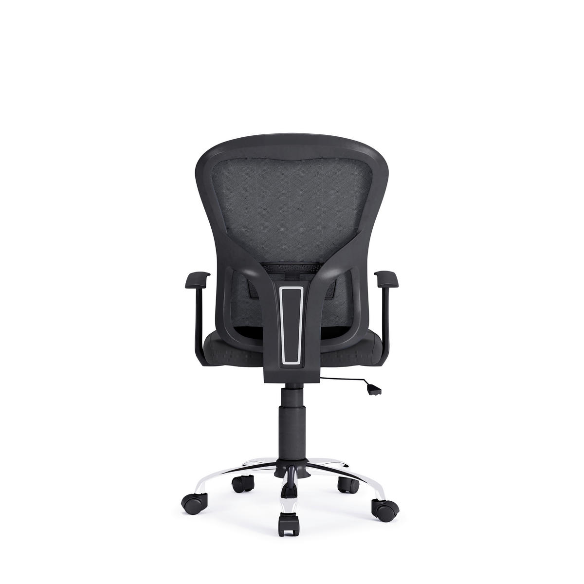 DREHSTUHL Schwarz  - Silberfarben/Schwarz, Design, Kunststoff/Textil (62/109/62cm) - MID.YOU