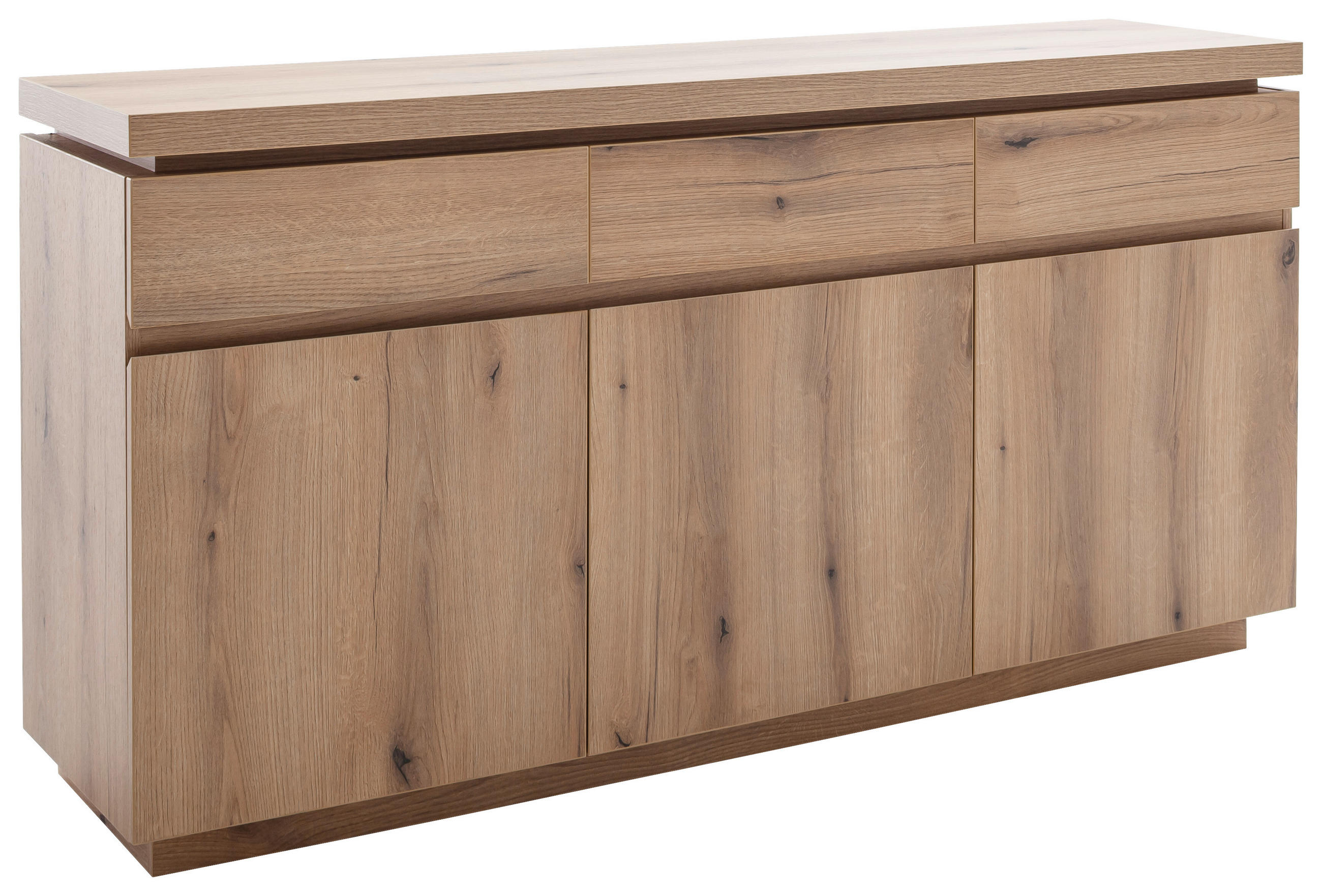 SIDEBOARD  156/81/40 cm 3 Schublade(n)  - Eichefarben, Design, Holzwerkstoff (156/81/40cm) - Livetastic