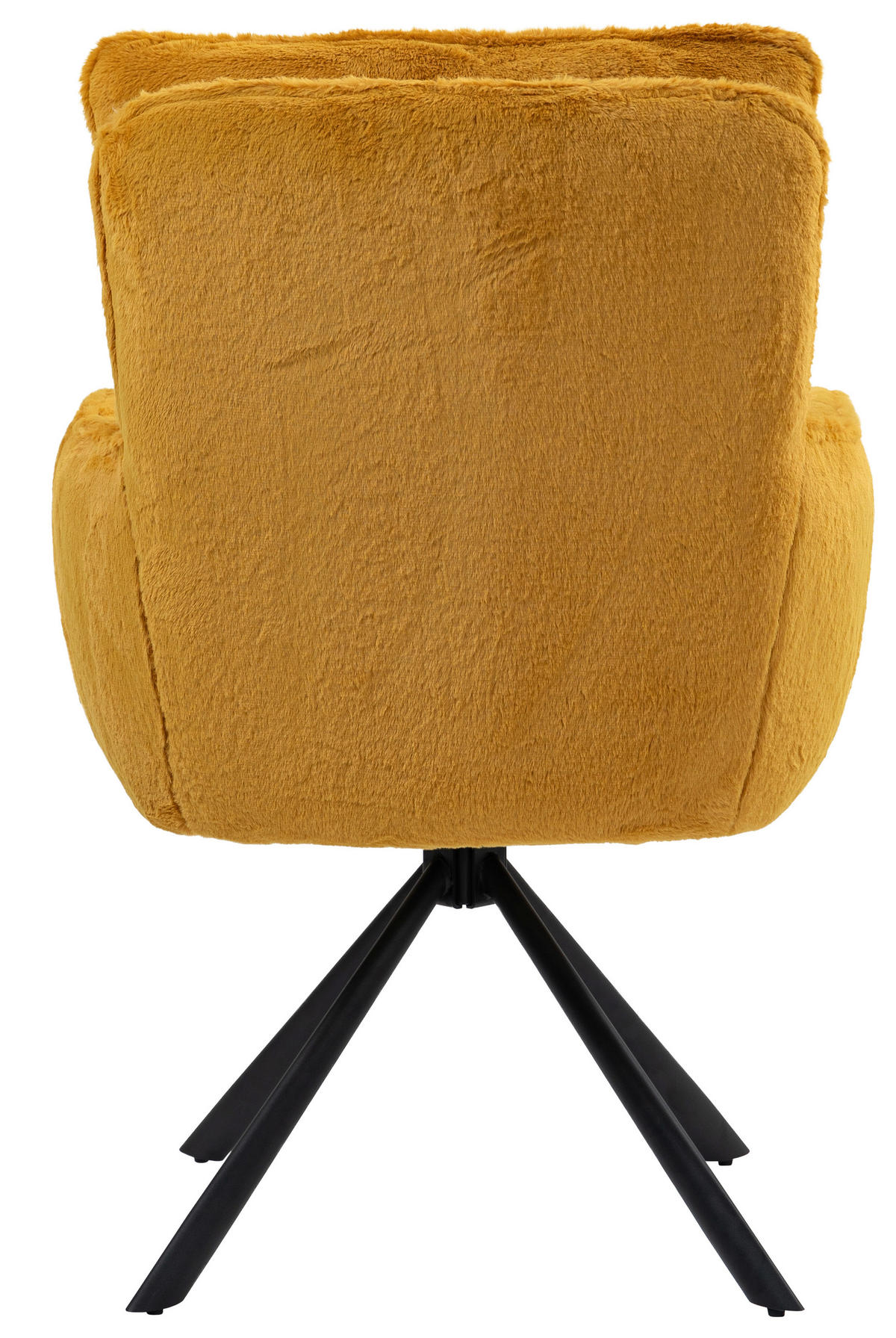 ARMLEHNSTUHL  in Eisen Plüsch  - Gelb/Schwarz, Design, Textil/Metall (62/95/67cm) - Novel