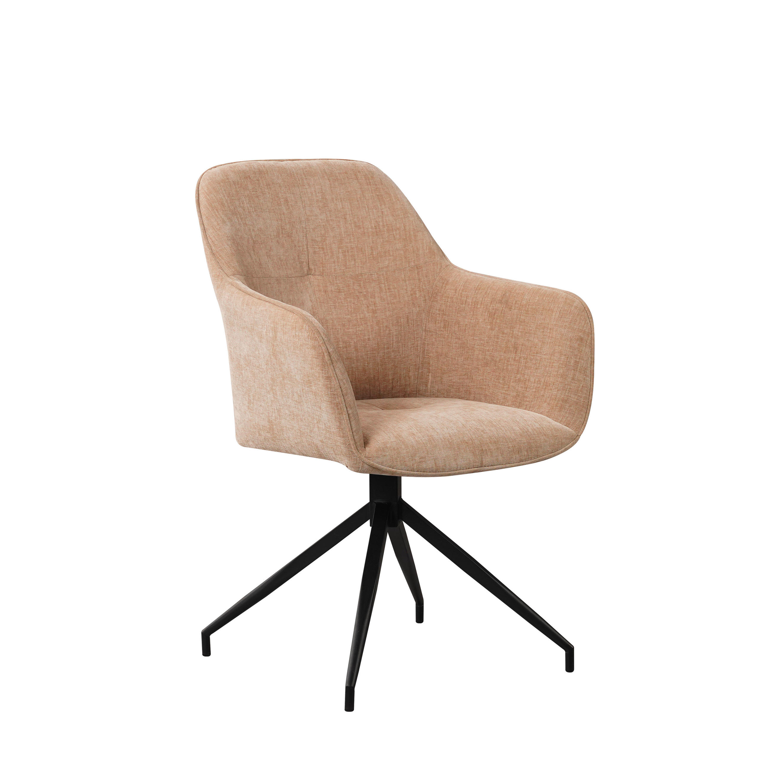 STOLIČKA S PODRÚČKAMI, ženilka, béžová - čierna/béžová, Modern, kov/textil (59/88/60cm) - MID.YOU
