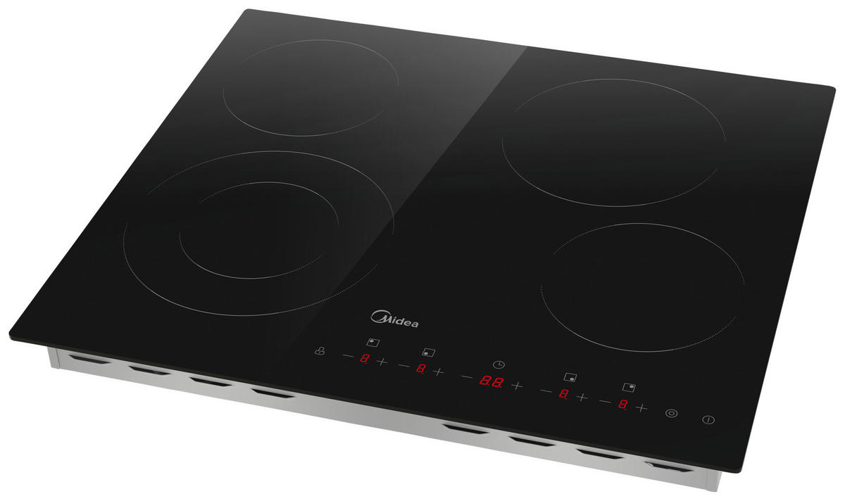 GLASKERAMIKKOCHFELD MCH702T298K0  - Schwarz, Basics, Glas/Metall (59/52/5,5cm) - Midea