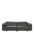 DREISITZER-SOFA Echtleder Schwarz - Chromfarben/Schwarz, Design, Leder (236/74-98/110-164cm) - Natuzzi Editions